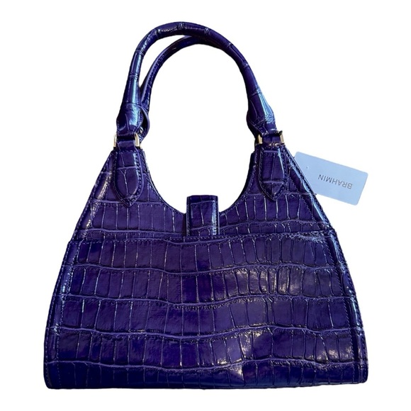 Brahmin Adria Satchel in Voltage Violet Sirona NWT - Picture 5 of 9